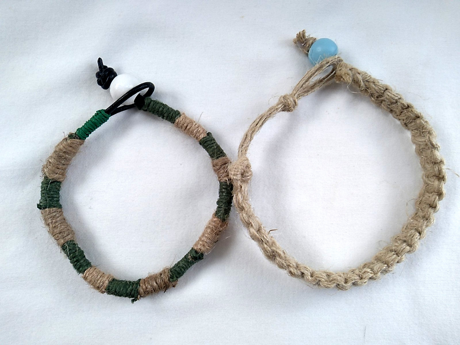 Bracelet or Anklet Ethnic   Hemp Unisex Bracelet 9/10" USA Seller New