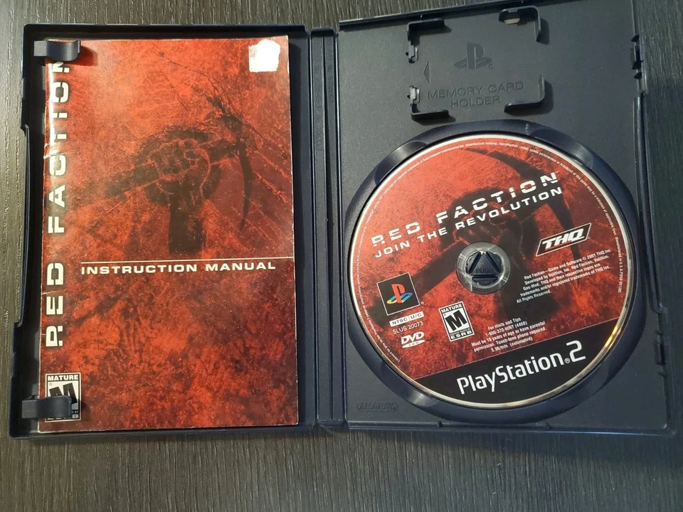 Red Faction (Sony PlayStation 2, 2002) PS2 CIB Manual, CD 2 Little Scratches - Image 3 of 3