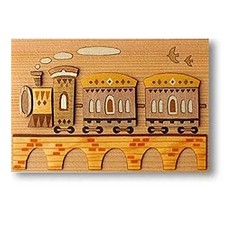 Wooden Collage Craft Kit Train KVB-003