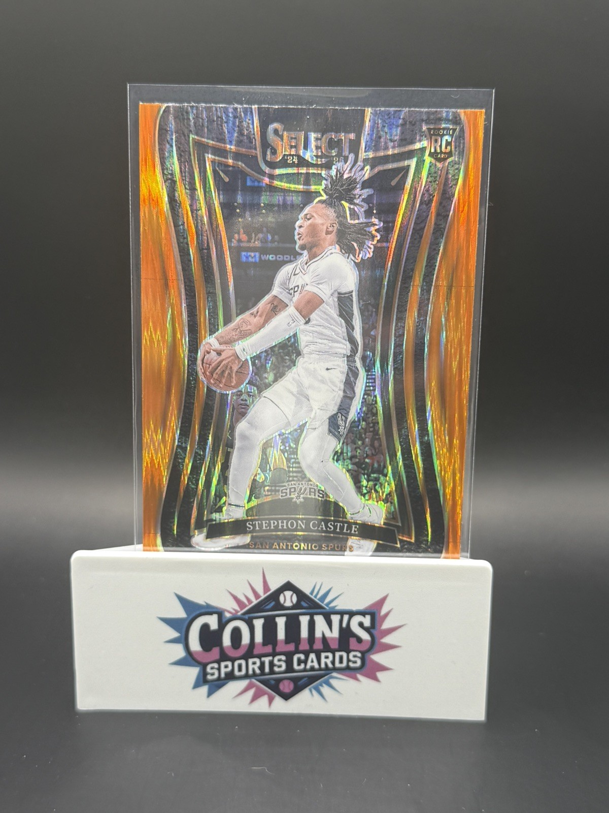 2024-25 Panini Select Stephon Castle RC ROY Orange Flash Prizm Mezzanine Level 