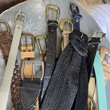 70's 80's Belts Boho Woven Braided Macrame Hippie Glamour Style Lot of 16 Belts