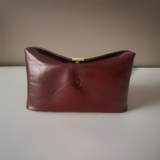 Authentic Bally Clutch Bag Reddish brown Leather From Japan 0935