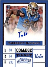2017 Panini Contenders Draft Picks #266 Takkarist McKinley RC Auto - FB