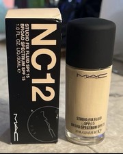 M·A·C Studio Fix Fluid Liquid Foundation NC12 SPF 15, NEW IN. BOX 