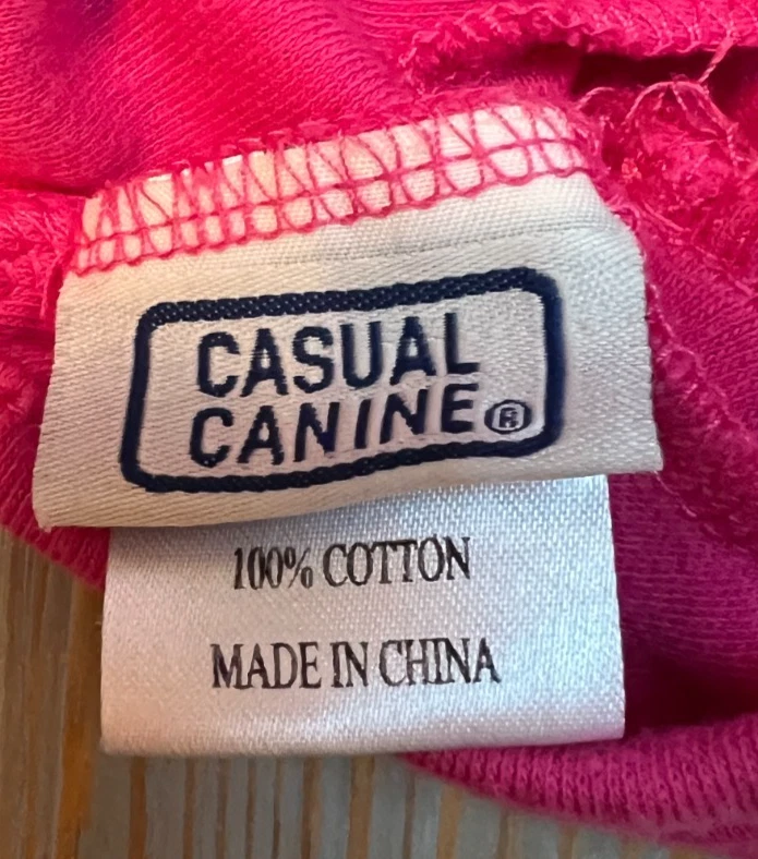 Casual Canine Glow Bones dog Halloween costume / pjs in pink size XS extra small - Image 3 of 4