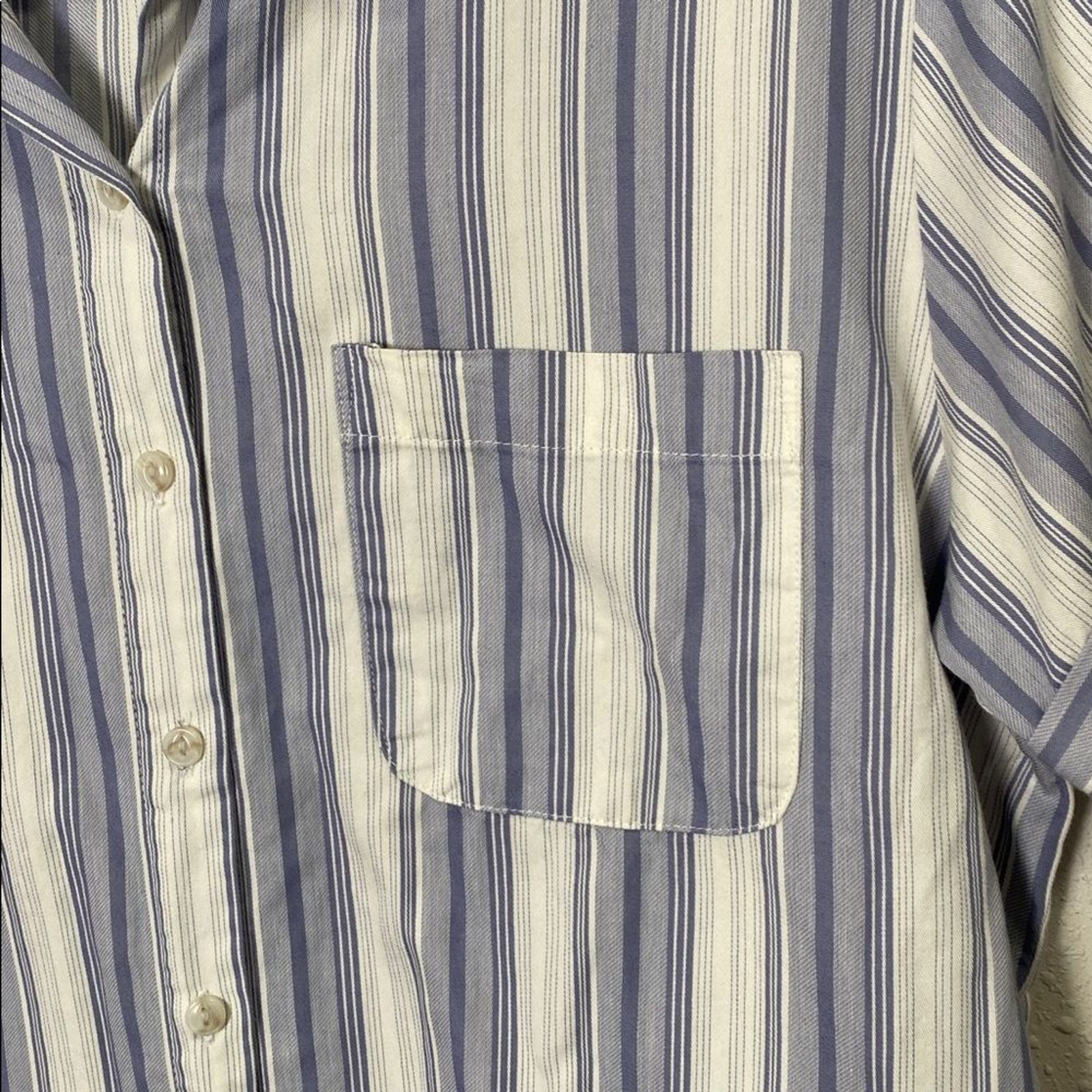 Universal Thread Striped Button Front Shirt Beach… - image 11