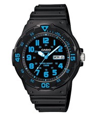 Casio MRW200H-2B, Men's Analog Black Resin Band, 100 Meter, Day/Date