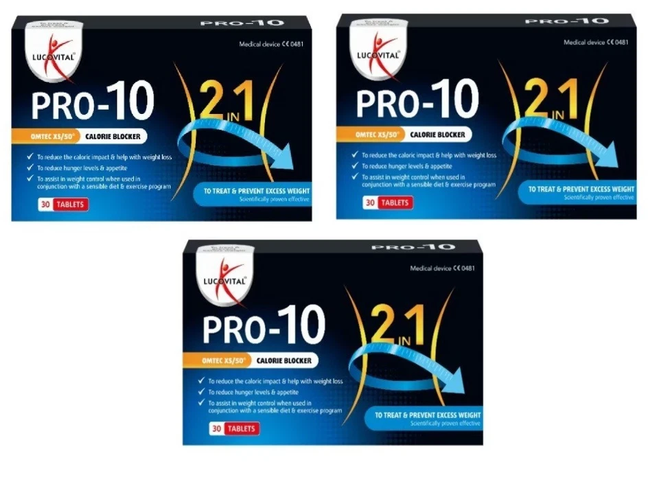 Lucovital Pro-10 2 in 1 Caorie Blocker 90 Tablets (3 pack)