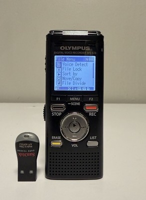 Olympus WS-823 Digital Voice Recorder 2GB USB Direct Link Black   Tested