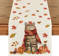 Katze KüRbisse AhornbläTter Herbst 40X100 Cm