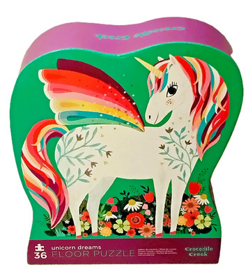 Crocodile Creek Unicorn Dreams Floor Puzzle 36 Pc Kids Jigsaw 20x27 Complete