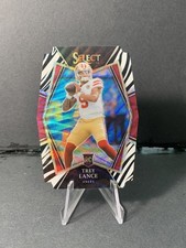 Trey Lance 2021 Select Premier Level Zebra Die-Cut Rookie RC #145