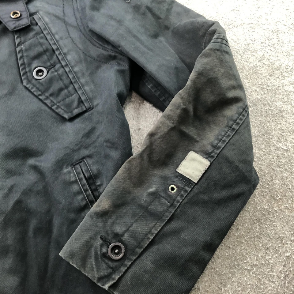 Chaqueta G-Star Raw Para Hombre Mediana Negra Tipo 3301 Utilidad Abrigo de Campo Lona Militar Foto 4 de 4