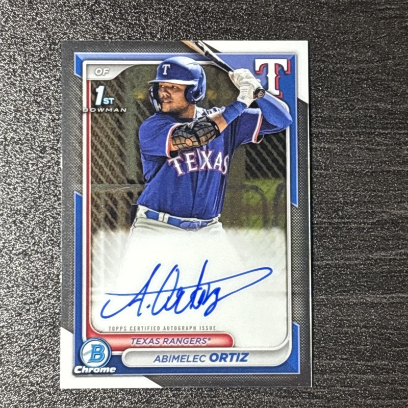 Abimelec Ortiz Auto 2024 Bowman Chrome 1st CPA-AO