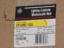 GE Lighting Contactor Mechanically Held 200 Amp 115-120V 3-Pole