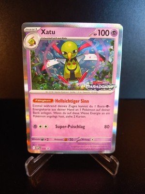 Pokemon Xatu Promo SVP  059 Paradox Rift Prerelease Stamp Deutsch Near Mint