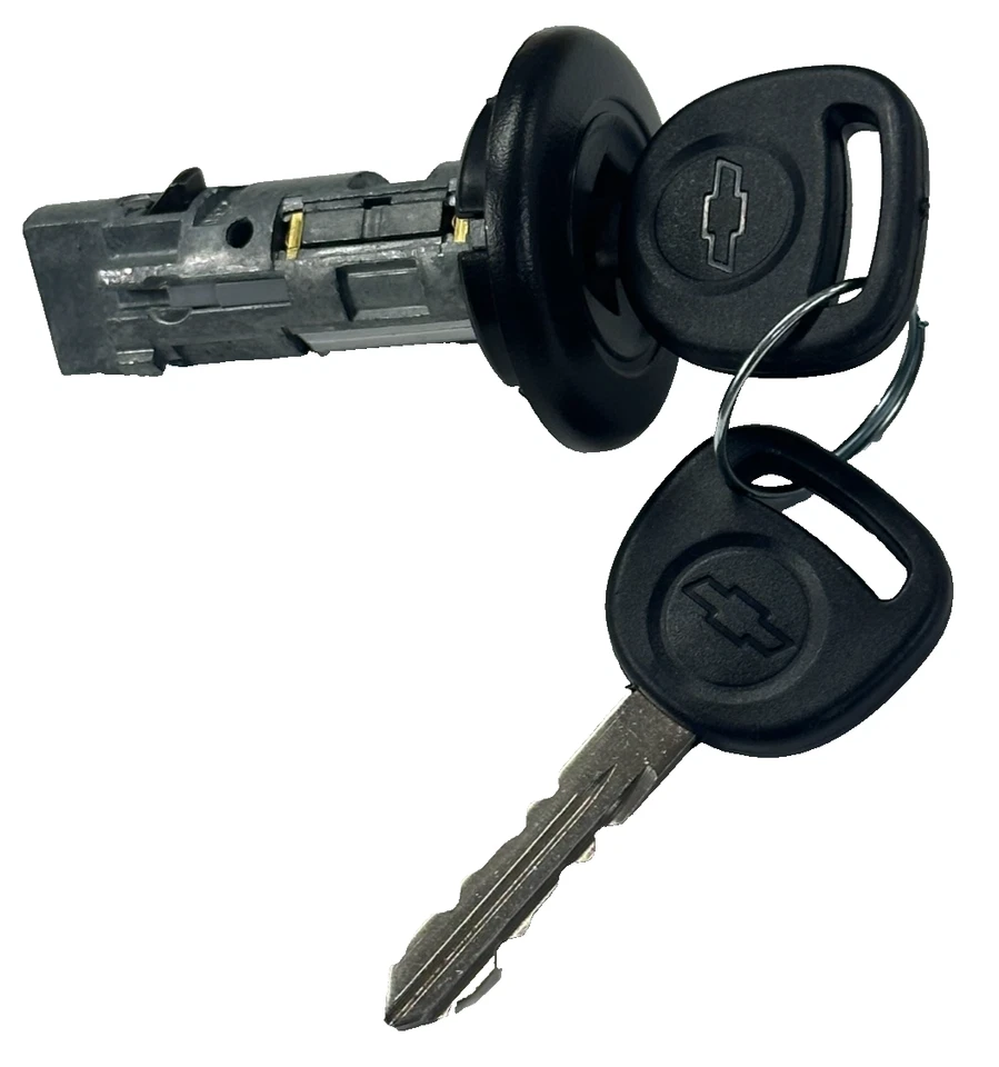 NUEVO CHEVY Interruptor de cilindro de bloqueo de encendido con 2 llaves con logotipo de pajarita OEM - 707835C Foto 2 de 4