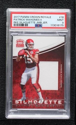 2017 Preferred Jumbo Rookie Silhouette Relic Patrick Mahomes II PSA 9 MINT RC