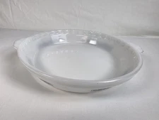 Glasbake 2610-10 Ovenware 10 Inch Round Baking Dish Pie Plate Made in USA VTG