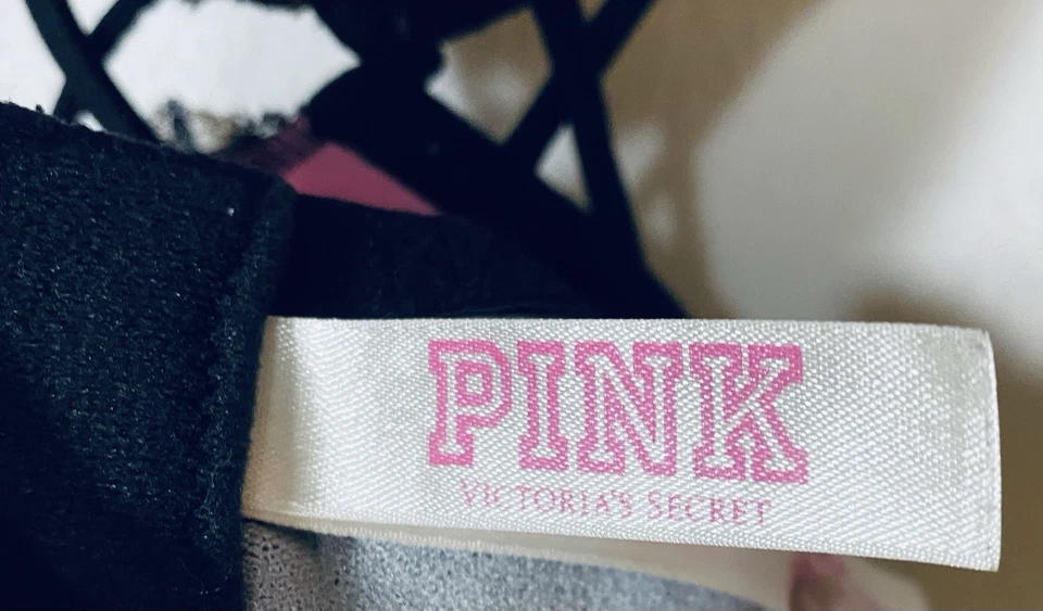 Sutiã feminino Victorias Secret rosa 34DD zebra data renda push up tiras romântico - Imagem 4 de 4