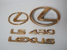 2001-2003 Lexus Ls430 24kt Gold Plated Emblems Set Oem