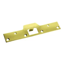 First Watch Security Latch Door Strike Polished Brass HeavyDuty Reinforced Plate