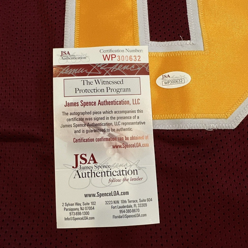 Jordan Reed Signed Washington Redskins Throwback Jersey JSA Witnessed - Image 4 of 4