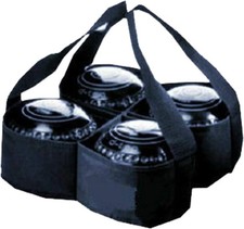 Lawn Bowls Carrier Bag for 4 Bowls – Heavy Duty Nylon Bowling Bag with Dividers