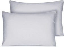 Organic Cotton Toddler Pillowcase 2 Pack, 14 x 20 Travel Toddler, Light Grey