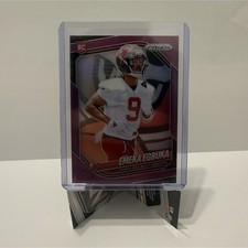 2025 Panini Prizm Purple Prizm Rookie Emeka Egbuka #351 Buccaneers /125