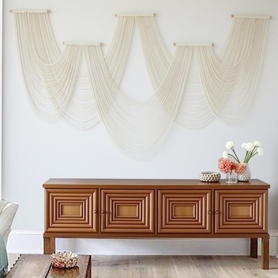IOWER Macrame Wall Hanging Large Wall Home Decor Modern Fiber Wall Art Geomet...