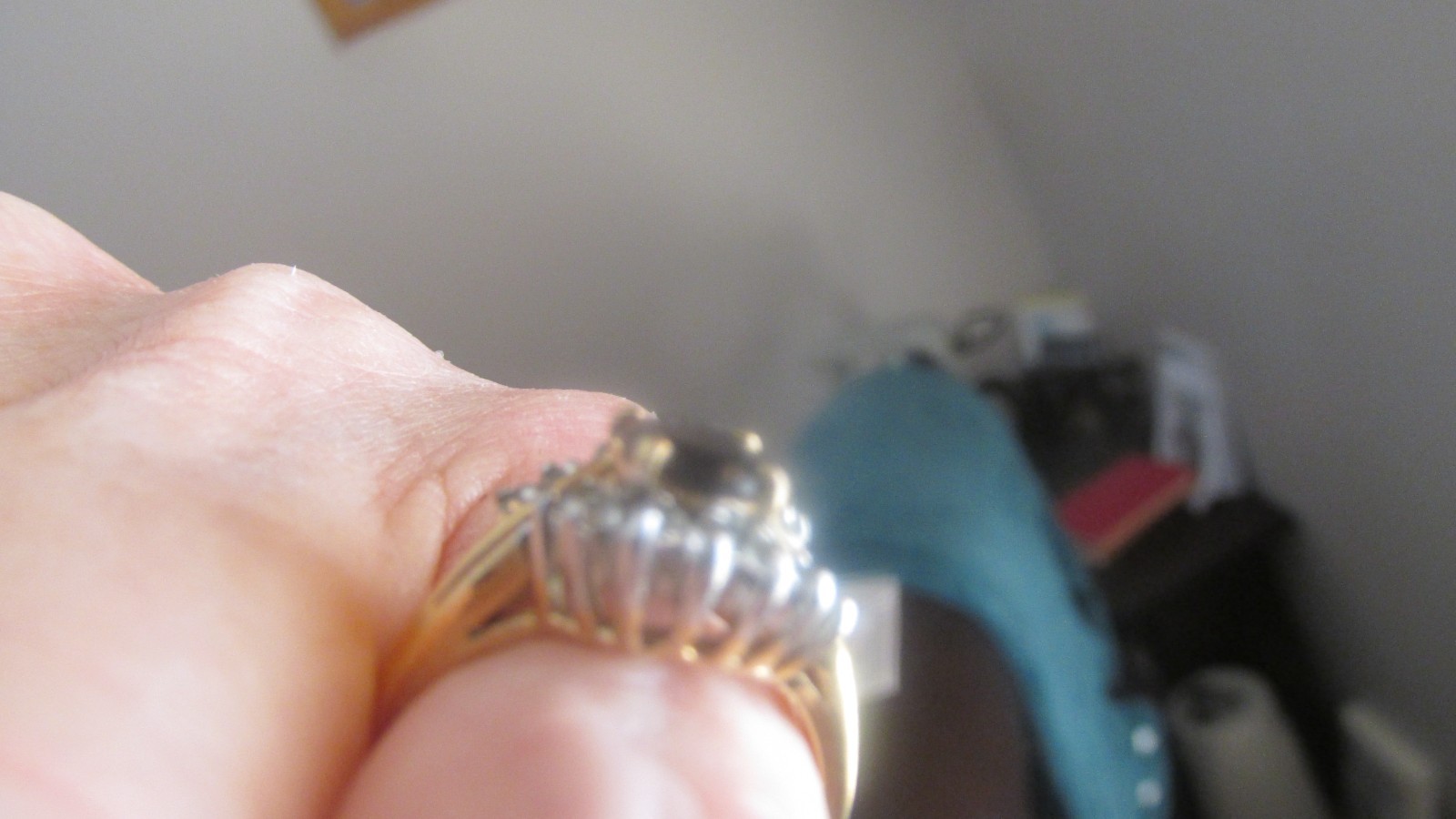 Ruby/Rhinestone Ring Size 8 Free Shipping - image 5