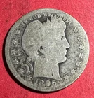 1896O US Barber SILVER Dime "New Orleans" Mint! Semi Key Date! Old US Coin!