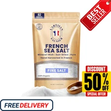 French Celtic Salt Organic Coarse - Grey Coarse Sea Salt, (7 oz)