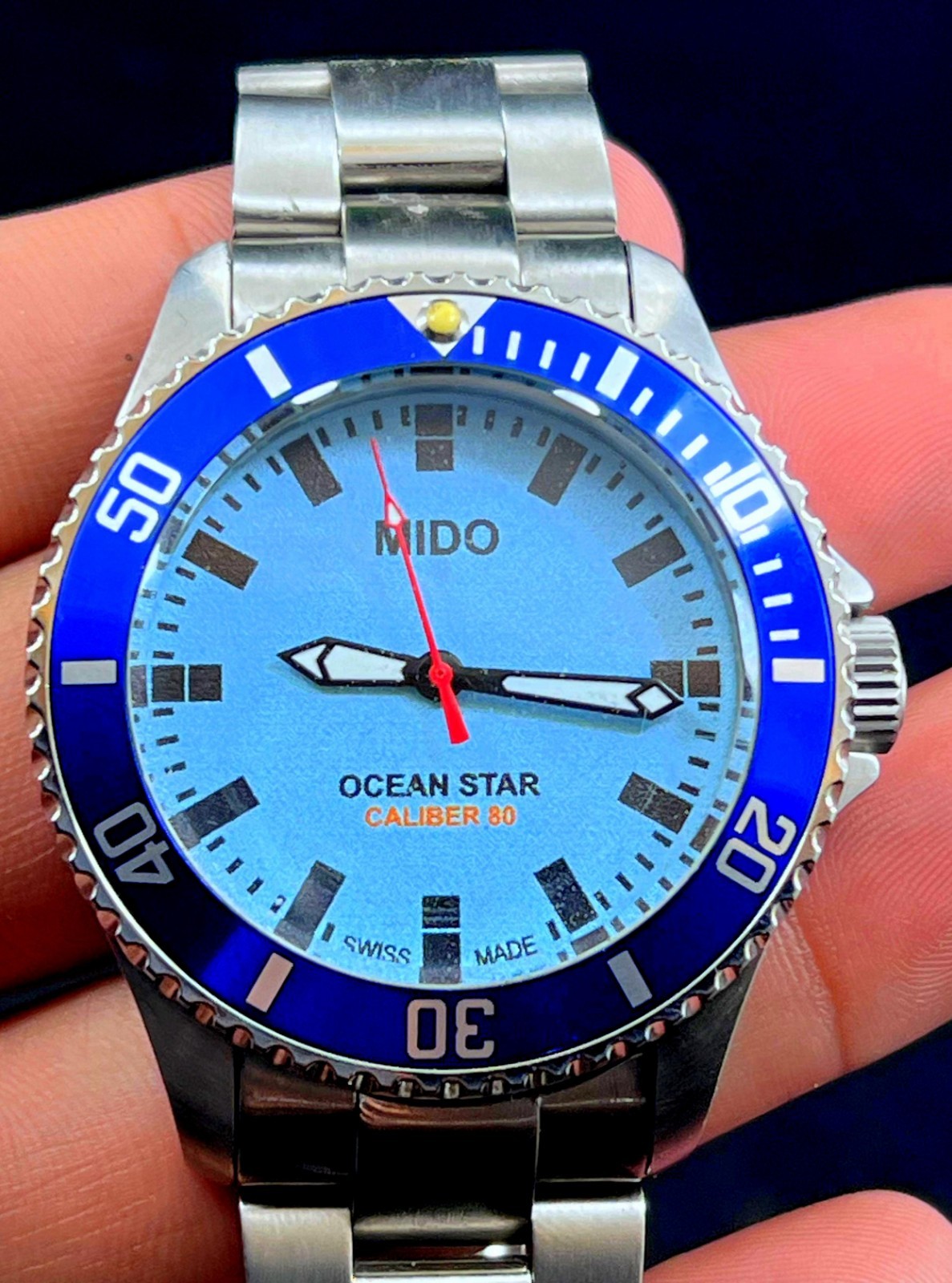MIDO MEN SWISS CALIBER AUTOMATIC OCEAN WRIST 21JEWELS WATCH 80 VINTAGE MADE STAR - vintagewatches.pk