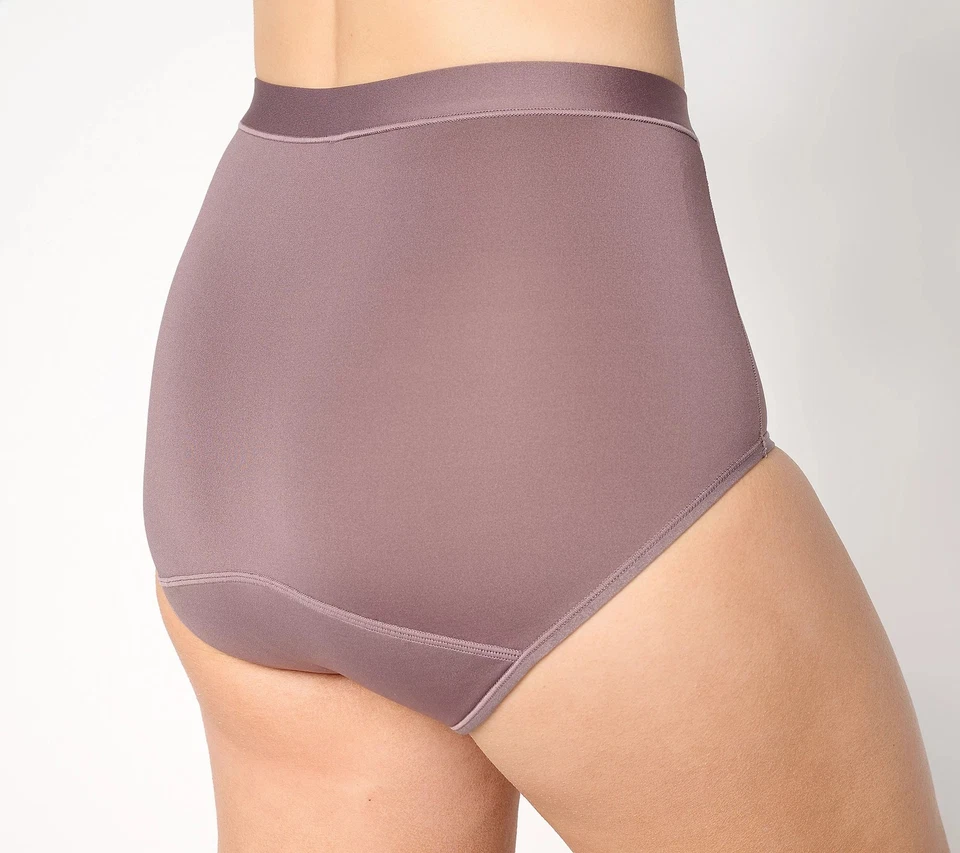 Breezies Set of 3 Natural Curve Leak Proof Full Brief Panties PlBlsh/Chpn/Mch 1X - Image 2 of 2