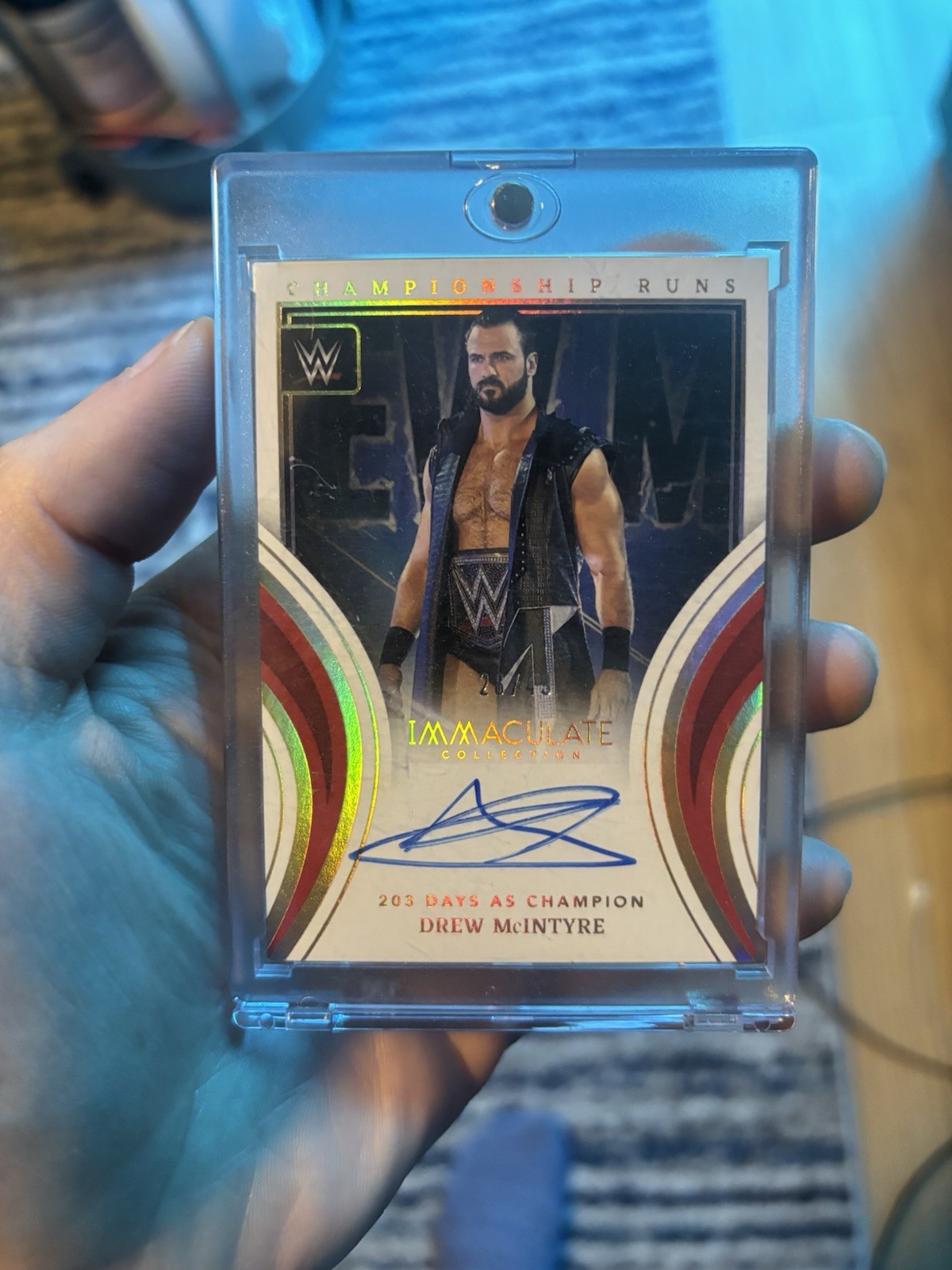 Drew McIntyre Panini Immaculate Championship Runs Auto /49