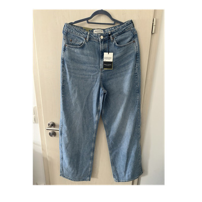 Marc O'Polo Damen Jeans Tovla Long Wide Fit High Waist Hellblau Gr ,31,32/32 
