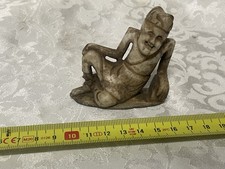 Vintage Miniature White Stone Jade Figurine Statue Sculpture Home Decorating Toy