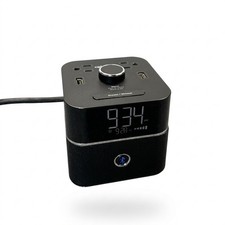 Brandstand CubieBlue Alarm Clock Bluetooth Speaker Charging Station 2 USB & Plug