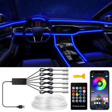 Interior Car LED Strip Lights, RGB 6 in 1 Ambient Lighting Kits with 315 inch...