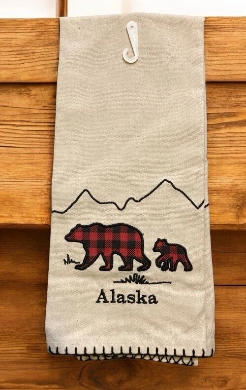 Alaska Outpost Bear Tea Towel