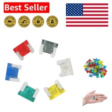 Compact Low Profile Fuse Assortment - 10 Pcs 7A-30A for DIY and Automotive Use