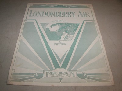 London Derry Air Harold Potter Guitar Sheet Music 1933 Morris Music Co