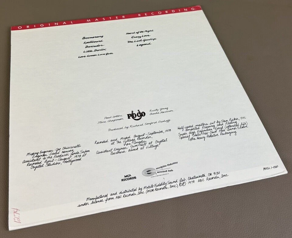 POCO LEGEND MFSL LP 1979 (BB-58) Foto 4 de 4