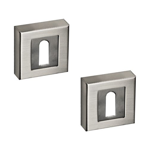 Internal Door Handle Pack Square Rose Brushed Chrome Latch Sash Bathroom Kit - Picture 9 of 21