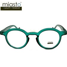  2 PAIRS MIASTO "CIAO" PREPPY ROUND OAVL READING GLASSES SMALL LONG ARMS 1.75