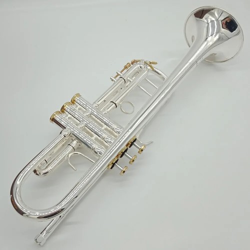Bb Trumpet LT180S-43 Silver Plated Gold Keys Trumpets Student Included Case - Picture 22 of 23