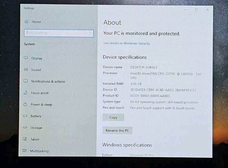 Dell Venue 11 Pro 5130 Atom Z3795 4GB RAM 64GB SSD Win 10, Joblot Of 14 - Image 4 of 4