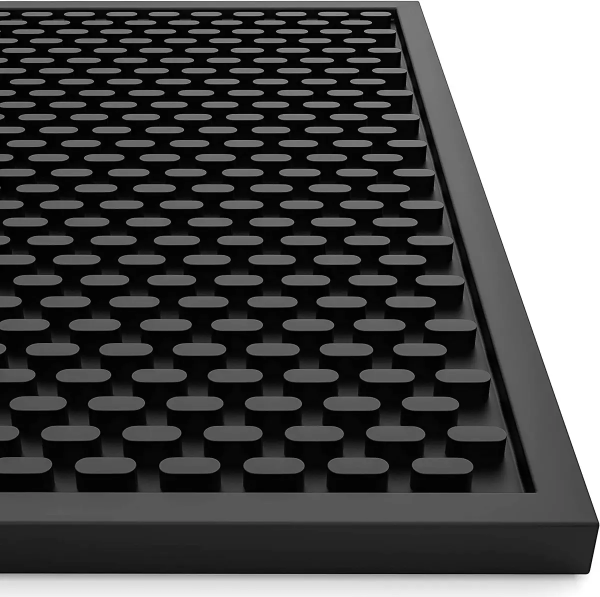 Silicone Bar Mat - 1/2 Inch Thick Heat-Resistant and Food Safe Drip Mat -  Spill